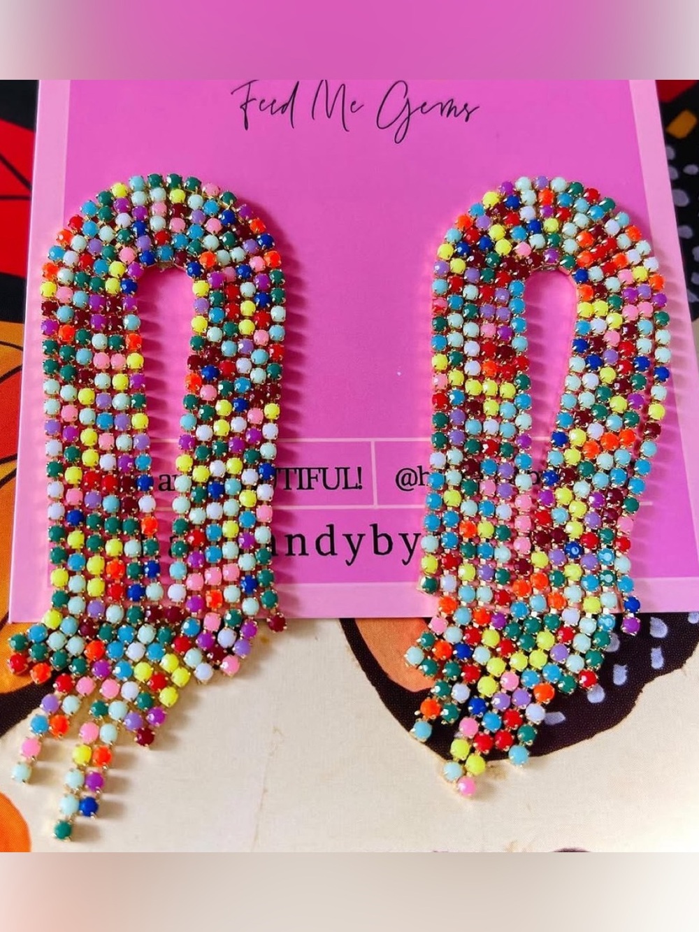 Feed Me Gems Kaleidoscope Rainbow Earrings